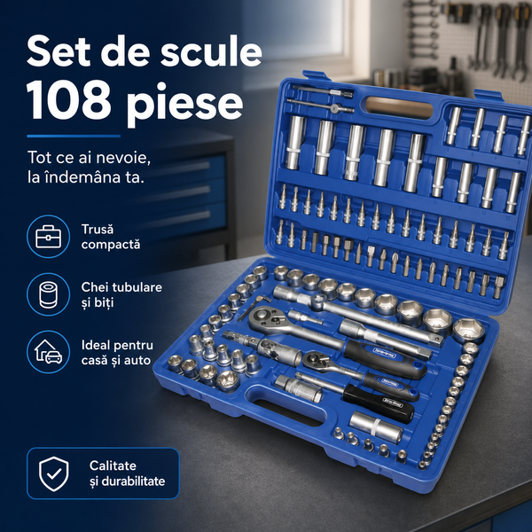 Set de instrumente cu 108 piese